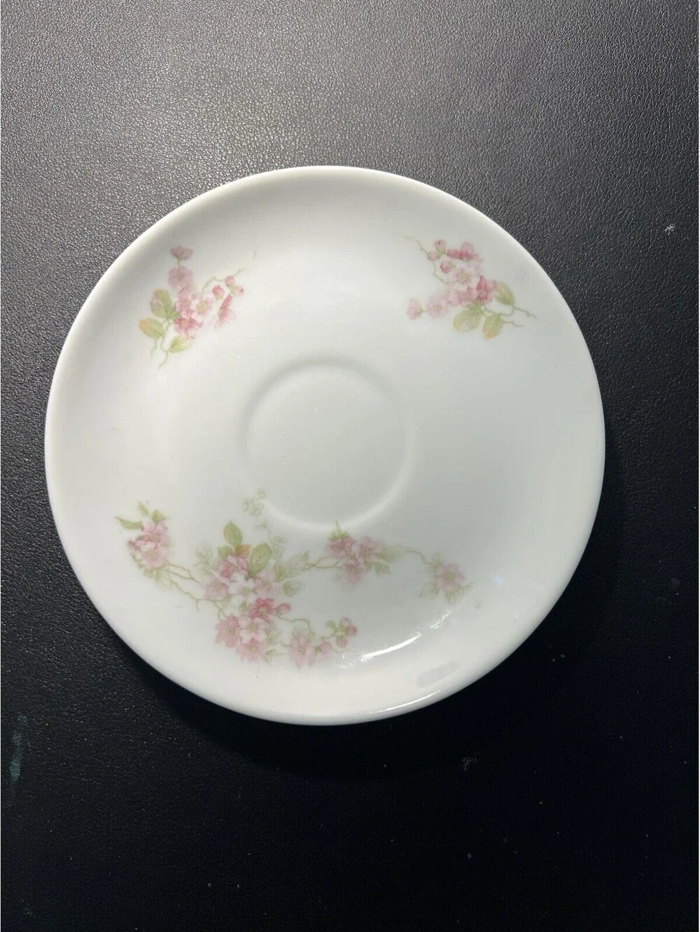 O&EG Royal Austria 1900s Roses Pink Floral Porcelain 8 Cups 7 Saucers Set